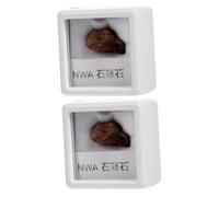 ERINGOGO 2 Pezzi esemplare di meteorite decorazioni di meteoriti roccia meteoritica campione di meteorite decorazione in pietra meteorite esemplare di pietra didattica strumento didattico