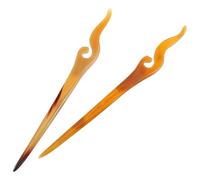 ERINGOGO 2 pezzi Fermagli Capelli Naturali in Corno di Bue Vintage Forcine Eleganti per Chignon e Acconciature Accessori Donna per Cerimonie Feste e Uso Quotidiano