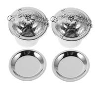 ERINGOGO 2 Pezzi Filtro Infusore Tè in Acciaio Maglia Fine con Gancio Esteso Filtro per Foglie di Tè Sfuso Design Barilotto Moderno per Infusione Residui Adatto Casa e Ufficio