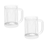 ERINGOGO 2 Pezzi Ice Mugs con Trasparenti per Freezer Doppia Parete Riutilizzabili per e Bevande Fredde Effetto Raffreddamento Rapido per Uso e