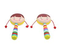 ERINGOGO 2 Pezzi in Legno per Ragazzo Ragazza Elementi Cartoon per Coordinazione Mano-occhio e Allenamento Visivo Gioco Educativo per Comunicazione Genitore-figlio Colore Casuale
