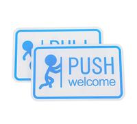 ERINGOGO 2 pezzi Indicatore Push Pull Adesivo per Porte in Acrilico Etichetta Autoadesiva per Porte in Vetro per Uffici Negozi e Ristoranti Segnaletica Porta Facile da Pulire e Resistente