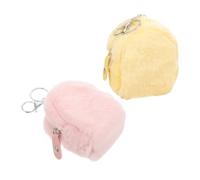 ERINGOGO 2 pezzi Mini Portamonete Peluche con Portachiavi Morbido Portamonete Kawaii per Bambine e Ragazze Borsetta Compatta per Monete Auricolari e Chiavi Accessorio Carino per Borse
