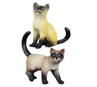 ERINGOGO 2 Pezzi Miniature Cat Models Statuette Artigianali per Decorazioni per Paesaggio e Giochi Educativi Sculture Simulazione per Regali Unici