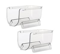 ERINGOGO 2 Pezzi Organizer per Cucina Trasparente Portabottiglie Vino Impilabile con Scomparti Supporto Bottiglie Vino Estraibile Bar e Ristorante