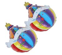 ERINGOGO 2 Pezzi Palloncini Mongolfiera in Alluminio per Decorazioni Shower e Feste di Compleanno Centrotavola a Tema Viaggio Nel Mondo per Matrimoni e Party