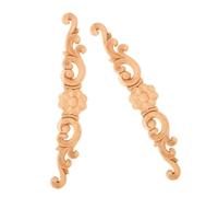 ERINGOGO 2 Pezzi Pezzo Intagliato in Legno Forme di Legno Non verniciate modanature in Legno Applicazioni intagliate in Legno Non Verniciato Decalcomania per sculture in Legno