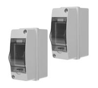 ERINGOGO 2 Pezzi Scatola di Protezione della distribuzione Prove d'Acqua scatole elettriche Resistenti alle intemperie Custodia elettrica ABS Bianca