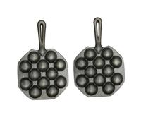 ERINGOGO 2 Pezzi Stampo per Polpette in Ghisa Piastra Antiaderente per Takoyaki e Lumache Resistente e Temperature per Cucina Domestica e Ristoranti