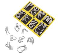 ERINGOGO 2 set Gioco di Rompicapo Interlock in Inossidabile Puzzle Intelligente Portatile per Adulti Stimola Pensiero Creativo con Vari di Difficoltà