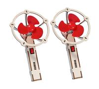 ERINGOGO 2 Set Kit Giocattolo Ventilatore Elettrico Te per Gioco Educativo Stem per Ragazzi e Ragazze Progetto Scientifico Manuale con Componenti Sicuri e Facili da Montare