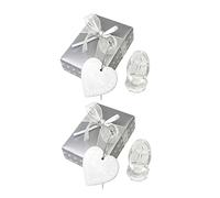 ERINGOGO 2 Set ornamento croce di cristallo OH pietra miliare santo arredamento attraverso regali ragazzo regali di battesimo per ragazzi decorazione per shower Cristallo
