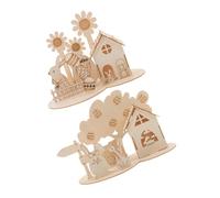 ERINGOGO 2 Set Puzzle Legno Educativo Autocostruzione Pasquale con Coniglio per Sviluppare Abilità e Creatività