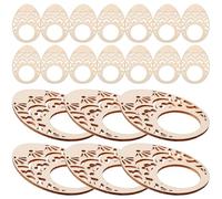 ERINGOGO 20 Pezzi Anelli Tovaglioli in Legno Pasqua Decorazioni Eleganti per Tavola di Primavera Fibbia Tovagliolo Artistica per Feste e Cene