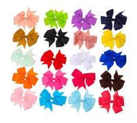 ERINGOGO 20 pezzi Fermagli per Capelli Bambina con Fiocchi Colorati Clip Sicure e Morbide Accessori per Ragazze Neonate Regalo per Feste e Compleanni
