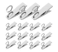 ERINGOGO 20pezzi Clip per Microfono in Metallo per Interviste Riunioni e Presentazioni Adatto per Camicie Giacche Costumi e Cravatte Supporta Vari Microfoni Riduzione del Rumore