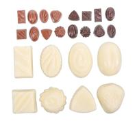 ERINGOGO 24pezzi Modelli Di Cioccolato in Pvc Realistici Di Cibo Finto Per Esposizione Di Dessert e Visual Merchandising Simulazione Di Oggetti Di Scena Di Cibo Per Giochi Di Finzione e Dec