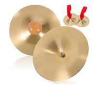 ERINGOGO 2paia Cymbali Per Danza Cymbali Mano Con Manici Legno Strumenti Musicali Per Percussioni e Amanti Della Musica Per Danza Del Ventre e Performance Dal