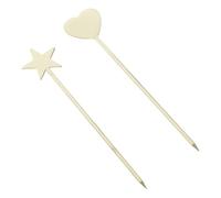 ERINGOGO 2pezzi Bastoncini per Manicure in Lega di Zinco Strumenti per Mescolare Unghie Utili per Manicure e Trucco