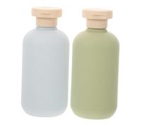 ERINGOGO 2pezzi Bottiglie Da Viaggio Riutilizzabili Per Shampoo e Bagnoschiuma Set Da Contenitori Per Cosmetici Compatte e Ricaricabili Per Viaggi e Uso Quotidiano Avocado e