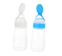 ERINGOGO 2pezzi Bottiglie Per Alimenti Silicone Design Ergonomico Di Contenitori Per Alimentazione Per Svezzamento e Riduzione Degli Sprechi