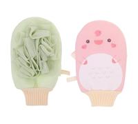 ERINGOGO 2pezzi Guanto Esfoliante in Luffa Doppia Faccia Scrub Doccia Cuciture Per Rimuovere Cellule Morte Pulizia