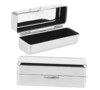 ERINGOGO 2pezzi Lipstick Organizer Con Scatola Metallo Portatile e Resistente Per e Lip Balm Design Retrò Per Makeup