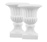 ERINGOGO 2pezzi Mini Vasi Fiori Colonna Romana Miniatura Per Decorazione Casa Delle Bambole Accessori Per Scene Nuziali e Ornamentazione Esterni