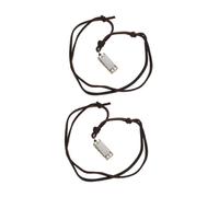 ERINGOGO 2pezzi Miniature Harmonica Pendant Necklace Leather with Alloy Charm Adorable Musical Accessory for Kids and Friends