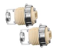 ERINGOGO 2pezzi Portalampada in Ceramica Attacco Vite Ricambio Adattatore Per Candelabri Base Per Lampadine Kit Per Lampade Da Te