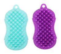 ERINGOGO 2pezzi Spazzola per Bagno in Silicone Scrub per Massaggi Corpo Massaggio Esfoliante Pulizia Profonda Rimuove Cellule Morte Cura Viso Braccia Gambe