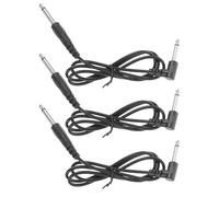ERINGOGO 3 Pezzi Cavo per Chitarra 6,35mm Nero in Rame e Pvc, Resistente e Facile da Collegare, per Chitarra Acustica Amplificata e Casse Audio, Lunghezza 100
