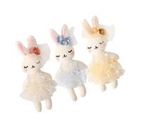 ERINGOGO 3 Pezzi Coniglio Peluche Morbido Giocattoli Imbottiti per Decorazione e Creazioni Artigianali Misti Animali da Collezione per Adulti