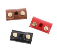 ERINGOGO 3 pezzi Custodie Protettive per Testina Lama da Barba in Pelle Sintetica Maniche Sicurezza per Lama Manuale Compatibili con Lame Standard Design Compatto e Leggero Colori Nero