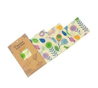 ERINGOGO 3 pezzi Involucri Alimentari in Cera d Api Cotone Biologico Riutilizzabile per Conservazione Alimenti Panni Cerati Colorati Assortiti per Cucina e Snack