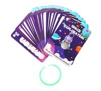 ERINGOGO 34 Pezzi Carte Educative Spaziali per Flash Cards Colorate Pianeti per Sviluppare Abilità Cognitive