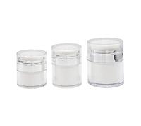 ERINGOGO 3pezzi Barattoli Cosmetici Doppio Bottiglie Per Viso Contenitori Riutilizzabili e Resistenti Agli Urti Per Viaggi e Uso Quotidiano