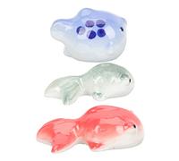 ERINGOGO 3pezzi Decorazioni Galleggianti Ceramica di Pesci Rossi per Acquari di Ornamenti Galleggianti Colorati per Decorare Tuo Acquario o La Scrivania Resistente all