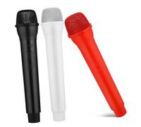 ERINGOGO 3pezzi Microfono Plastica Per Ragazzo Giocattolo Simulazione Per Karaoke Esercizi Conversazione Costumi Teatrali Microfono Leggero e Portatile