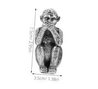ERINGOGO 3pezzi Statuette Scimmia in Resina Da Sculture Animali in Miniatura Resina Per Decorazione Del Soggiorno Mensola Della Scrivania