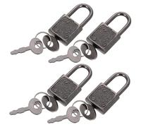 ERINGOGO 4 Mini Serrature Metalliche per Giocattoli Pirati Chiavi per Cofanetti e Scatole per Anni