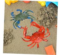 ERINGOGO 4 Modelli Granchi Artificiali Realistici per Giocattoli Educativi Creature Galleggianti Colorati Blu e Rosso Stimolazione Creativa e Apprendimento Divertente