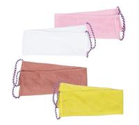 ERINGOGO 4 Pezzi 4 Panni Esfolianti Giapponesi per Sauna e Bagno, Asciugamano Avvolgente in Nylon ad Azione Schiumogena Rapida, Panno Esfoliante per la Schiena e Corpo, Accessorio Spa per