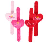 ERINGOGO 4 Pezzi Adoro Il Lussuoso Cerchio Scatto Da Polso Per Affrettato Fan Bracciali Braccialetto Del Cuore Amore Tasti Dovere Peluche