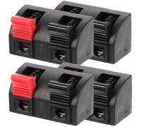 ERINGOGO 4 Pezzi Connettore Altoparlante Stereo 2 Pin a Molla | Doppia Posizione, Due Fori di Montaggio Laterali, Clip a Pressione Rilascio Rapido per Cablaggio Ordinato