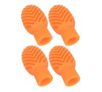 ERINGOGO 4 Pezzi Copri Bacchette per Batteria in Silicone Arancione Tappi Mute Antirumore per Pratica Silenziosa Protezione Bacchette e per Migliorare la Tecnica in Casa e Appartamento