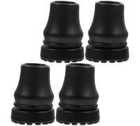 ERINGOGO 4 Pezzi Copripiedi Antiscivolo in PVC per Bastoni da Trekking e Stampelle Puntali Ammortizzanti per Protezione Piedi Antiscivolo e Stabilità su Superfici Scivolose Adatti per