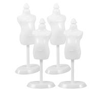 ERINGOGO 4 pezzi Manichino per Bambole Mini Supporto Elegante per Abiti e Accessori Stand Leggero e Pratico per Esposizione Sartoriale di Vestitini e Mini Doll