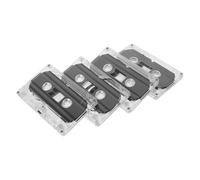 ERINGOGO 4 Pezzi Nastro Audio Vergine da 30 Minuti con Custodia Rigida Trasparente in Plastica per Registrazione Musica e Discorsi Uso Portatile Stile Retrò