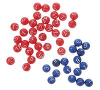 ERINGOGO 49 Palline della Lotteria Bicolore Numerate in Plastica Resistente, Palline per Gioco del Bingo e Tombola, Accessori Leggeri e Trasportabili per Feste e Giochi di Società
